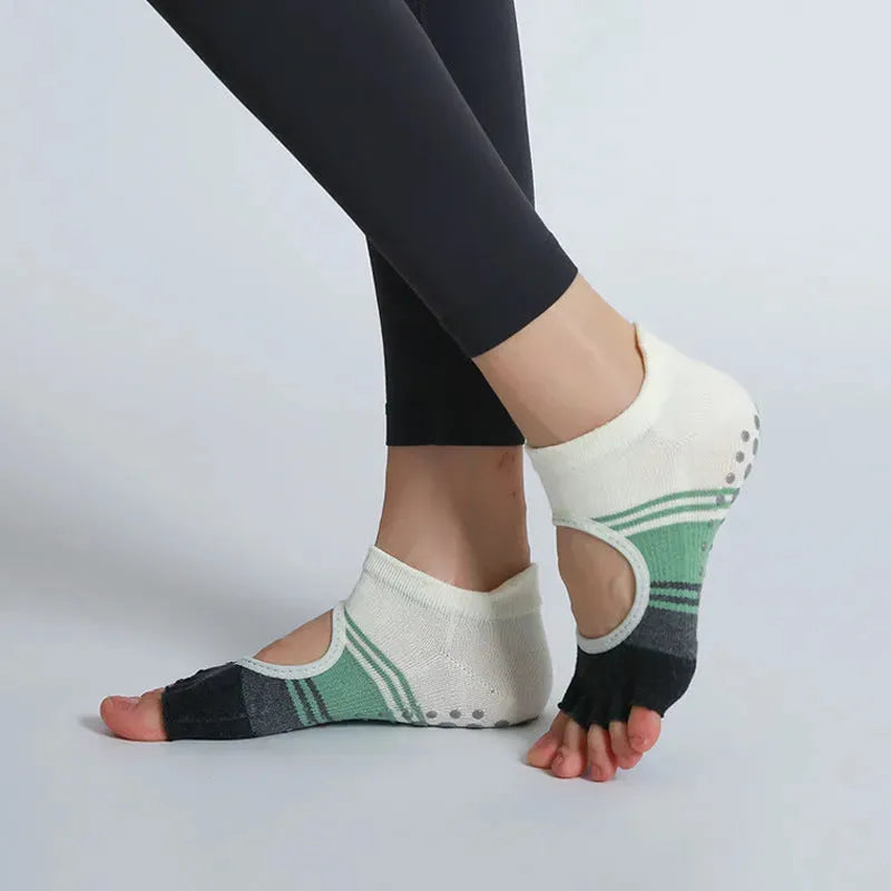 Pilates Non Slip Dance Backless Socks - Bellarte Enchanté Pilates Non Slip Dance Backless Socks