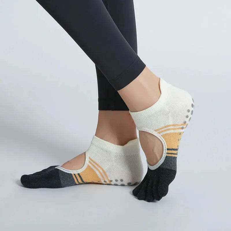 Pilates Non Slip Dance Backless Socks - Bellarte Enchanté Pilates Non Slip Dance Backless Socks