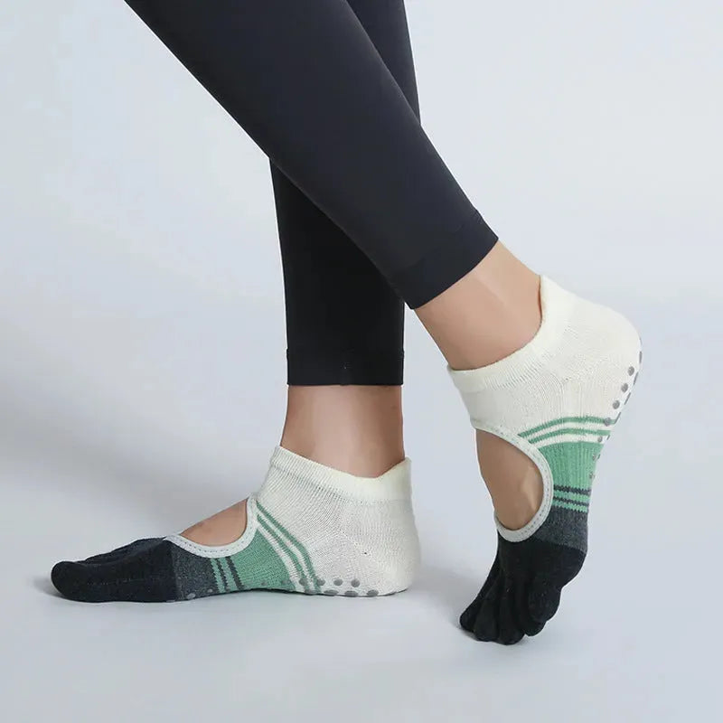 Pilates Non Slip Dance Backless Socks - Bellarte Enchanté Pilates Non Slip Dance Backless Socks