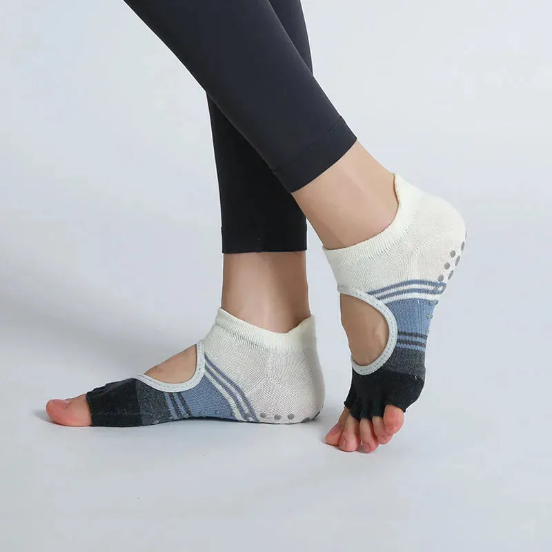 Pilates Non Slip Dance Backless Socks - Bellarte Enchanté Pilates Non Slip Dance Backless Socks