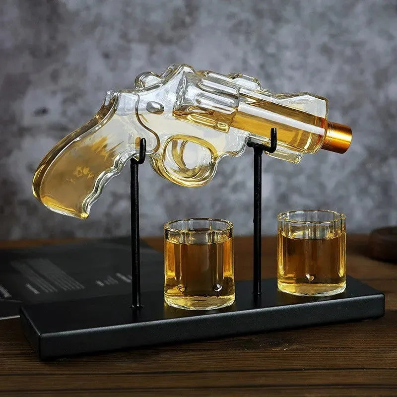 Pistol-shaped Glass Wine Bottle Wine Bubbler - Bellarte Enchanté Pistol-shaped Glass Wine Bottle Wine Bubbler