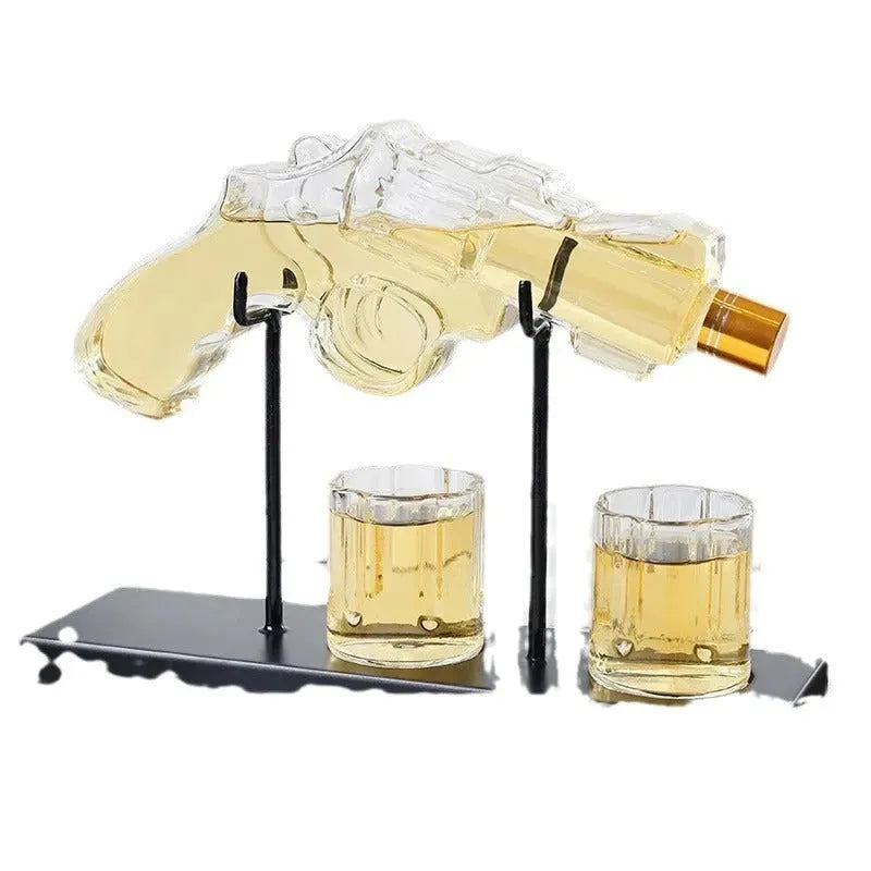 Pistol-shaped Glass Wine Bottle Wine Bubbler - Bellarte Enchanté Pistol-shaped Glass Wine Bottle Wine Bubbler