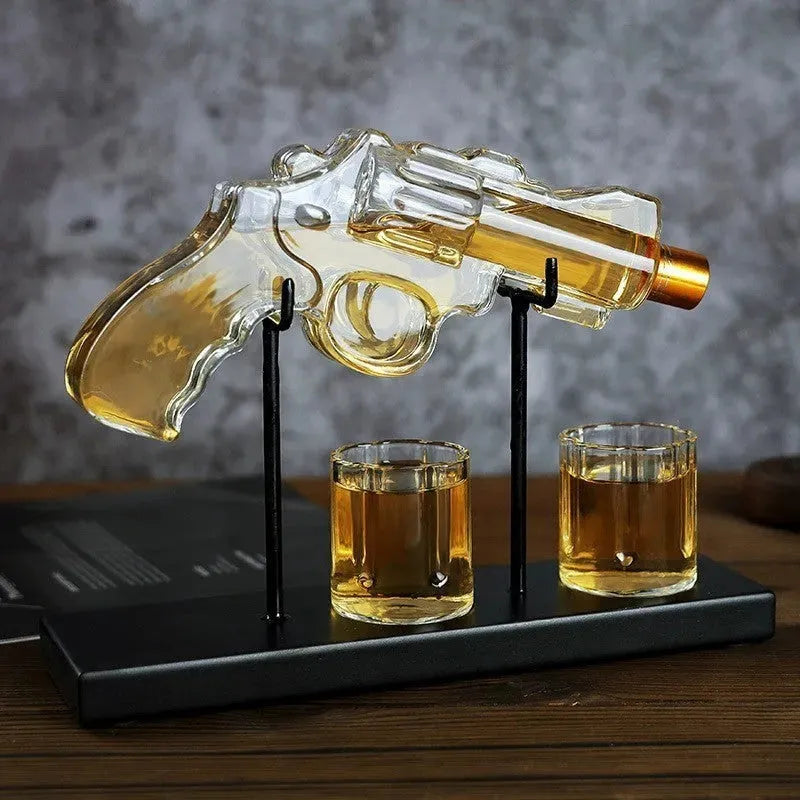 Pistol-shaped Glass Wine Bottle Wine Bubbler - Bellarte Enchanté Pistol-shaped Glass Wine Bottle Wine Bubbler