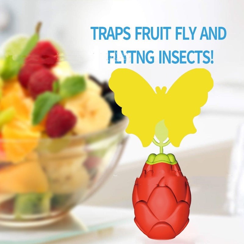 Pitaya With Butterfly Sticker Fruit And Vegetable Fruit Fly Trapper - Bellarte Enchanté Pitaya With Butterfly Sticker Fruit And Vegetable Fruit Fly Trapper