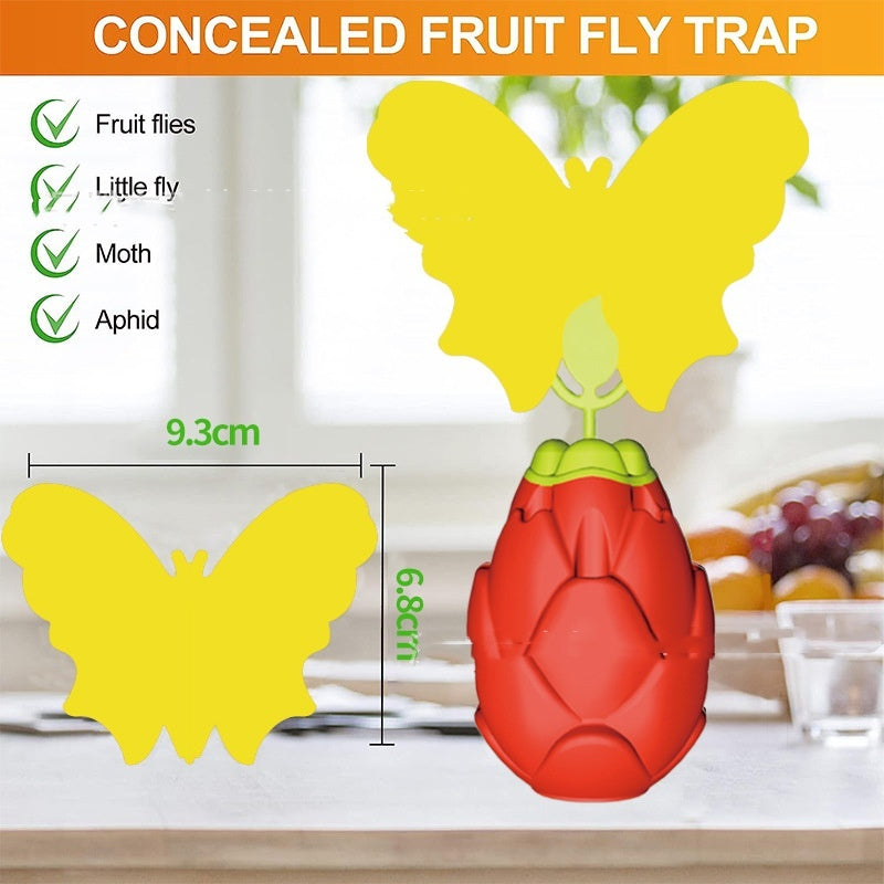 Pitaya With Butterfly Sticker Fruit And Vegetable Fruit Fly Trapper - Bellarte Enchanté Pitaya With Butterfly Sticker Fruit And Vegetable Fruit Fly Trapper