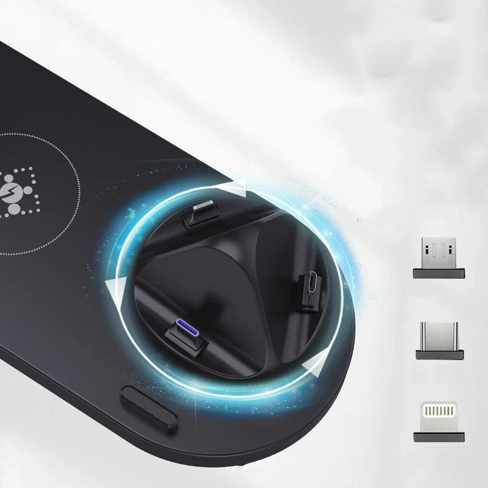 Plastic 3 In 1 Wireless Charger Stand Fast - Bellarte Enchanté Plastic 3 In 1 Wireless Charger Stand Fast