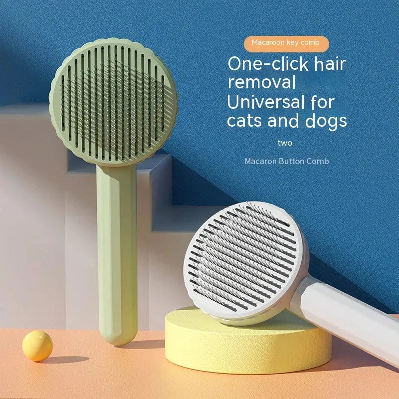 Plastic Stainless Steel Pet Comb Hair Removal Dog Brush Stainless Steel - Bellarte Enchanté Plastic Stainless Steel Pet Comb Hair Removal Dog Brush Stainless Steel