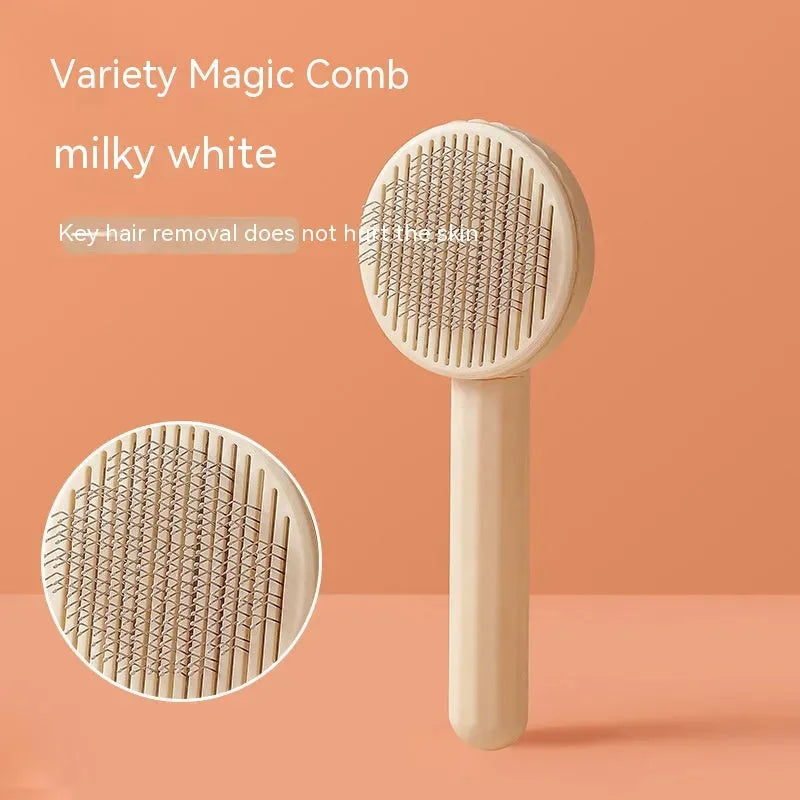 Plastic Stainless Steel Pet Comb Hair Removal Dog Brush Stainless Steel - Bellarte Enchanté Plastic Stainless Steel Pet Comb Hair Removal Dog Brush Stainless Steel