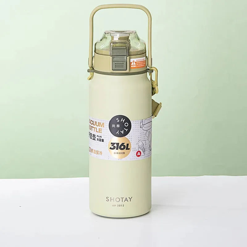 Portable And Fashionable Stainless Steel Large Capacity Sports Kettle - Bellarte Enchanté Portable And Fashionable Stainless Steel Large Capacity Sports Kettle