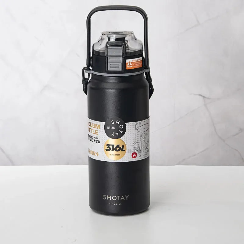 Portable And Fashionable Stainless Steel Large Capacity Sports Kettle - Bellarte Enchanté Portable And Fashionable Stainless Steel Large Capacity Sports Kettle