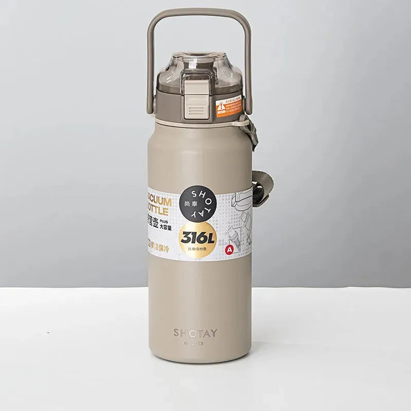 Portable And Fashionable Stainless Steel Large Capacity Sports Kettle - Bellarte Enchanté Portable And Fashionable Stainless Steel Large Capacity Sports Kettle