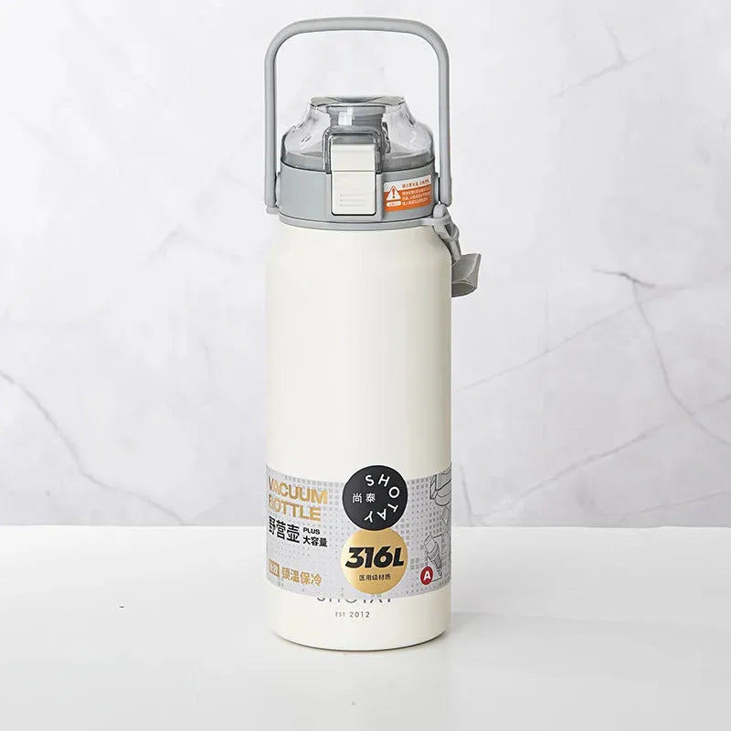 Portable And Fashionable Stainless Steel Large Capacity Sports Kettle - Bellarte Enchanté Portable And Fashionable Stainless Steel Large Capacity Sports Kettle