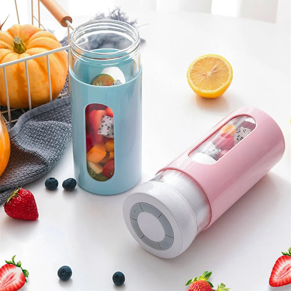 Portable Blender Electric Fruit Juicer USB Rechargeable Smoothie Blender Mini Fruit Juice Maker Handheld Kitchen Mixer Vegetable Blenders - Bellarte Enchanté Portable Blender Electric Fruit Juicer USB Rechargeable Smoothie Blender Mini Fruit Juice Maker Handheld Kitchen Mixer Vegetable Blenders