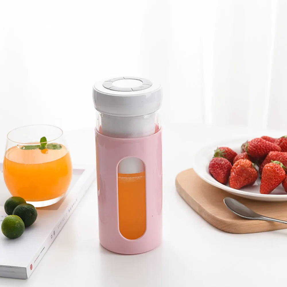 Portable Blender Electric Fruit Juicer USB Rechargeable Smoothie Blender Mini Fruit Juice Maker Handheld Kitchen Mixer Vegetable Blenders - Bellarte Enchanté Portable Blender Electric Fruit Juicer USB Rechargeable Smoothie Blender Mini Fruit Juice Maker Handheld Kitchen Mixer Vegetable Blenders