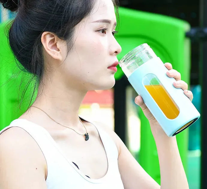 Portable Blender Electric Fruit Juicer USB Rechargeable Smoothie Blender Mini Fruit Juice Maker Handheld Kitchen Mixer Vegetable Blenders - Bellarte Enchanté Portable Blender Electric Fruit Juicer USB Rechargeable Smoothie Blender Mini Fruit Juice Maker Handheld Kitchen Mixer Vegetable Blenders
