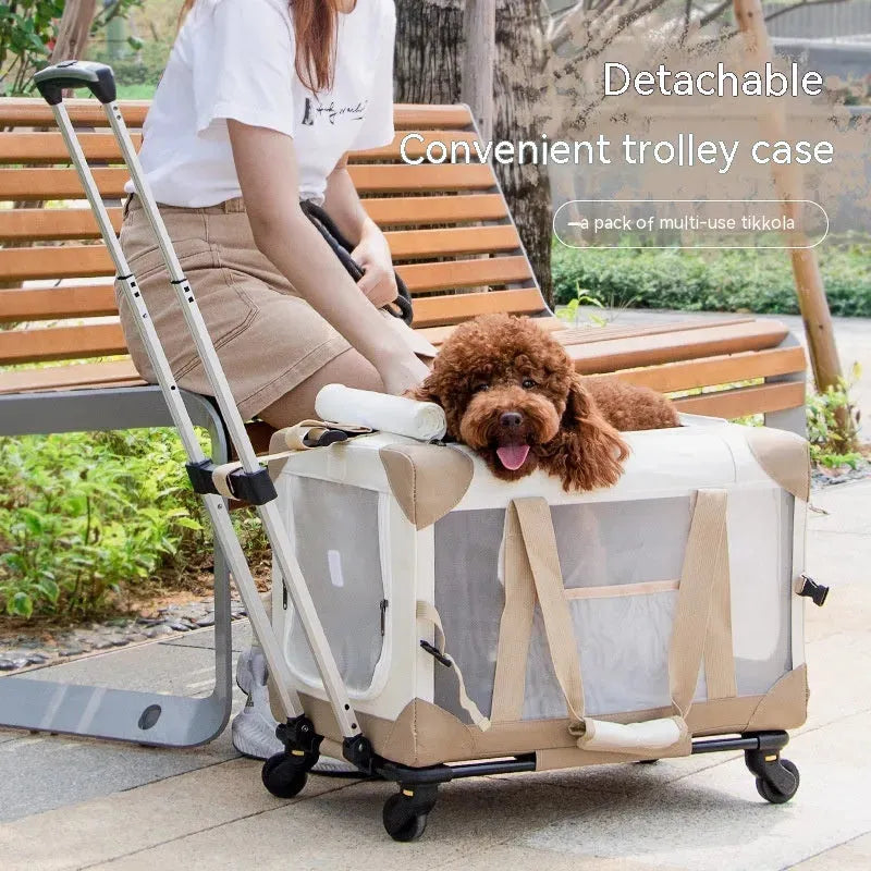 Portable Car Pet Trolley Bag For Going Out - Bellarte Enchanté Portable Car Pet Trolley Bag For Going Out