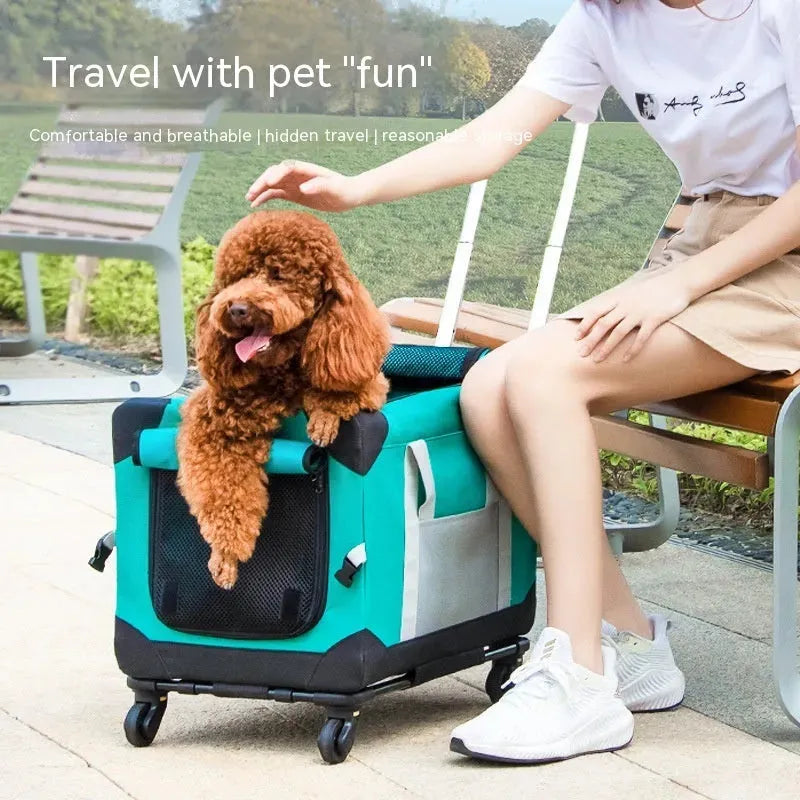 Portable Car Pet Trolley Bag For Going Out - Bellarte Enchanté Portable Car Pet Trolley Bag For Going Out
