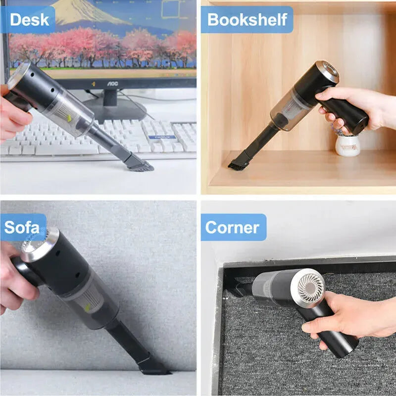 Portable Car Vacuum Cleaner, Handheld Vacuum High Power Cordless, Hand Vacuum Rechargeable Easy To Clean Car Interior, Desktop, Sofa, Keyboard, Drawer And Crevices, Small Spaces - Bellarte Enchanté Portable Car Vacuum Cleaner, Handheld Vacuum High Power Cordless, Hand Vacuum Rechargeable Easy To Clean Car Interior, Desktop, Sofa, Keyboard, Drawer And Crevices, Small Spaces