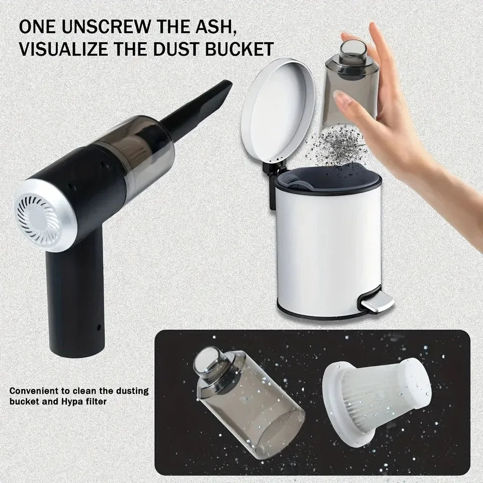 Portable Car Vacuum Cleaner, Handheld Vacuum High Power Cordless, Hand Vacuum Rechargeable Easy To Clean Car Interior, Desktop, Sofa, Keyboard, Drawer And Crevices, Small Spaces - Bellarte Enchanté Portable Car Vacuum Cleaner, Handheld Vacuum High Power Cordless, Hand Vacuum Rechargeable Easy To Clean Car Interior, Desktop, Sofa, Keyboard, Drawer And Crevices, Small Spaces