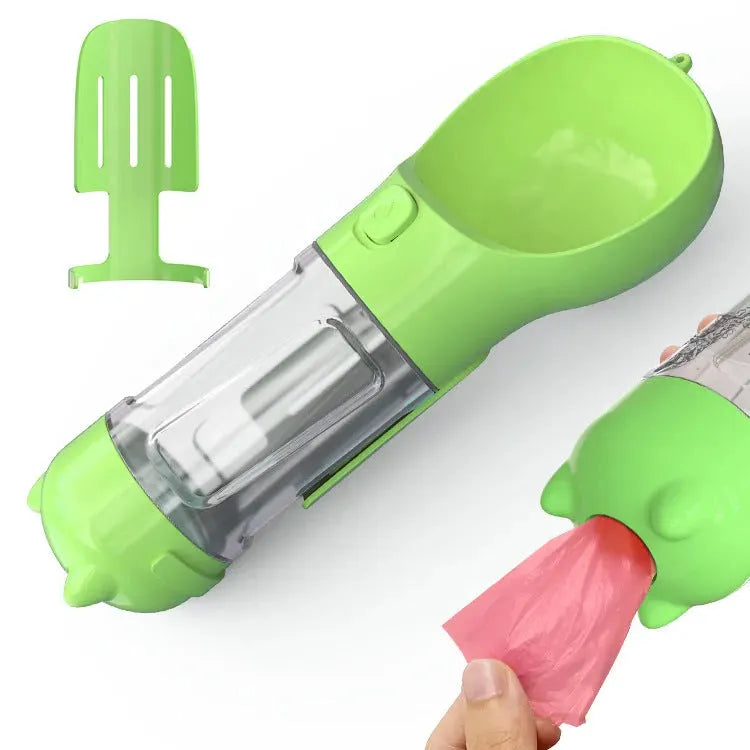 Portable Cat Dog Water Bottle Food Feeder Drinker Poop Dispenser 3 In 1 Leak-proof Multifunctional Dog Water Bottle - Bellarte Enchanté Portable Cat Dog Water Bottle Food Feeder Drinker Poop Dispenser 3 In 1 Leak-proof Multifunctional Dog Water Bottle