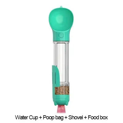 Portable Cat Dog Water Bottle Food Feeder Drinker Poop Dispenser 3 In 1 Leak-proof Multifunctional Dog Water Bottle - Bellarte Enchanté Portable Cat Dog Water Bottle Food Feeder Drinker Poop Dispenser 3 In 1 Leak-proof Multifunctional Dog Water Bottle