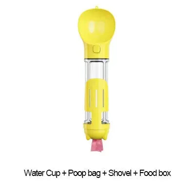 Portable Cat Dog Water Bottle Food Feeder Drinker Poop Dispenser 3 In 1 Leak-proof Multifunctional Dog Water Bottle - Bellarte Enchanté Portable Cat Dog Water Bottle Food Feeder Drinker Poop Dispenser 3 In 1 Leak-proof Multifunctional Dog Water Bottle