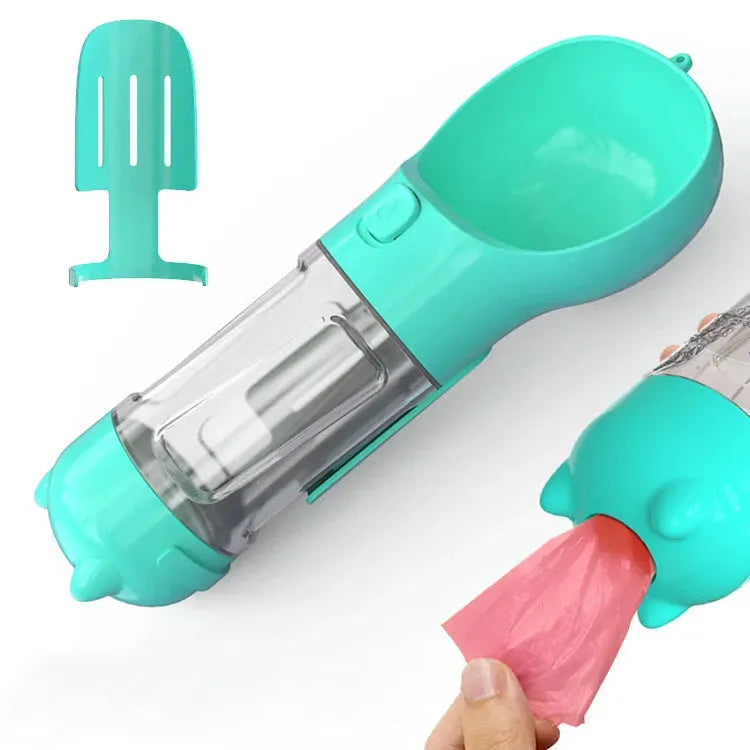 Portable Cat Dog Water Bottle Food Feeder Drinker Poop Dispenser 3 In 1 Leak-proof Multifunctional Dog Water Bottle - Bellarte Enchanté Portable Cat Dog Water Bottle Food Feeder Drinker Poop Dispenser 3 In 1 Leak-proof Multifunctional Dog Water Bottle