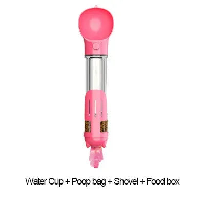 Portable Cat Dog Water Bottle Food Feeder Drinker Poop Dispenser 3 In 1 Leak-proof Multifunctional Dog Water Bottle - Bellarte Enchanté Portable Cat Dog Water Bottle Food Feeder Drinker Poop Dispenser 3 In 1 Leak-proof Multifunctional Dog Water Bottle