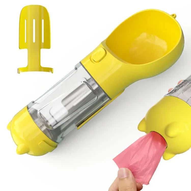Portable Cat Dog Water Bottle Food Feeder Drinker Poop Dispenser 3 In 1 Leak-proof Multifunctional Dog Water Bottle - Bellarte Enchanté Portable Cat Dog Water Bottle Food Feeder Drinker Poop Dispenser 3 In 1 Leak-proof Multifunctional Dog Water Bottle