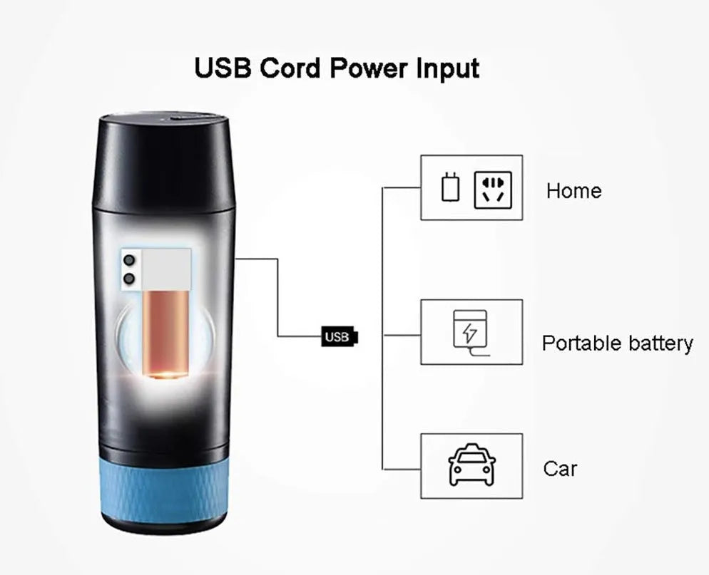 Portable Coffee Machine Camping USB - Bellarte Enchanté Portable Coffee Machine Camping USB