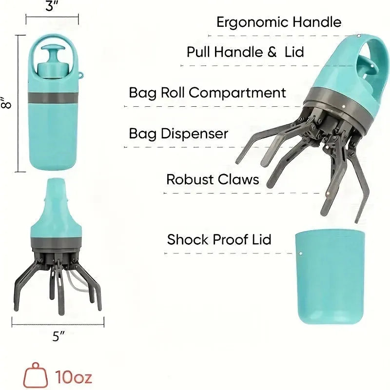 Portable Dog Poop Scooper, Sanitary Dog Waste Picker Upper - Bellarte Enchanté Portable Dog Poop Scooper, Sanitary Dog Waste Picker Upper
