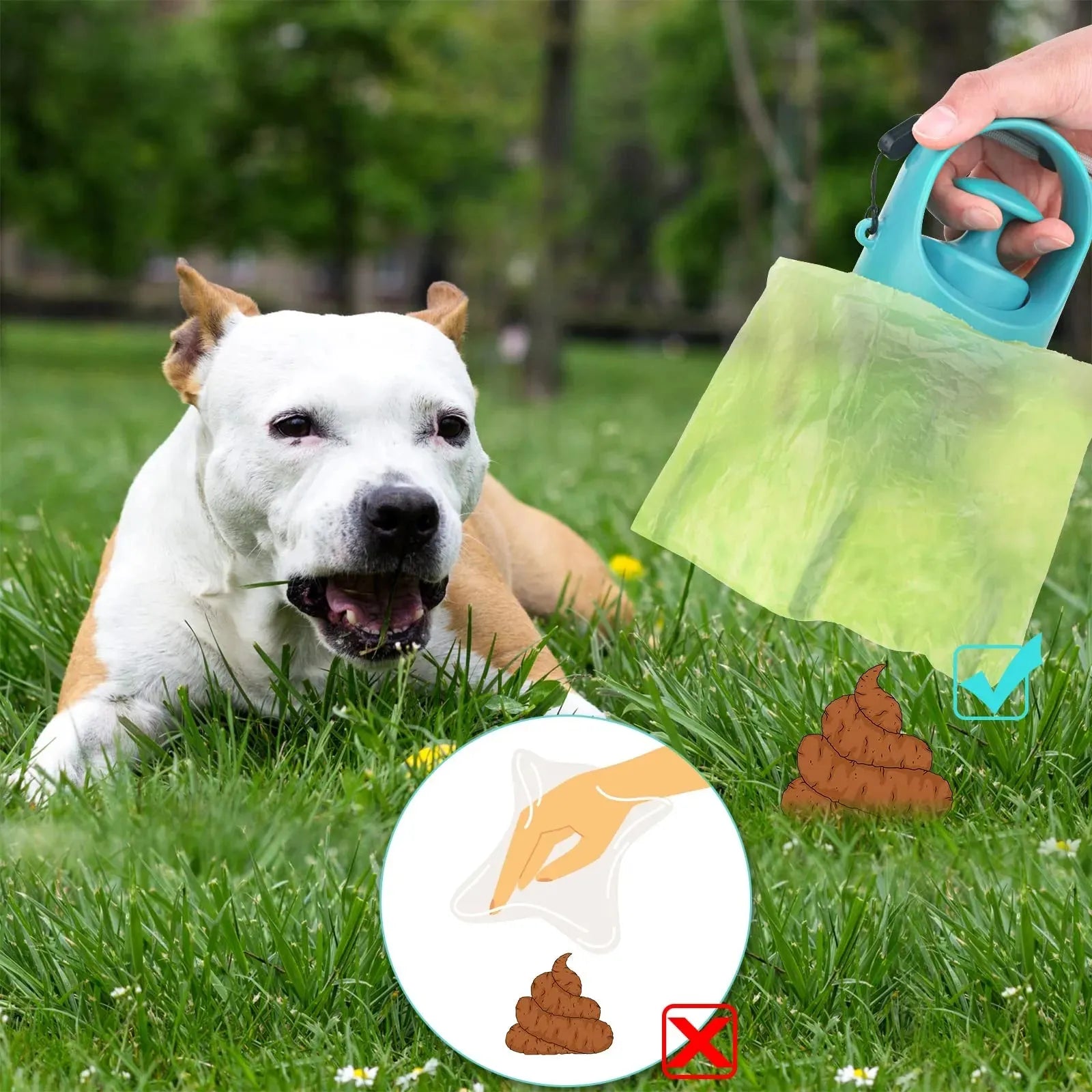 Portable Dog Poop Scooper, Sanitary Dog Waste Picker Upper - Bellarte Enchanté Portable Dog Poop Scooper, Sanitary Dog Waste Picker Upper
