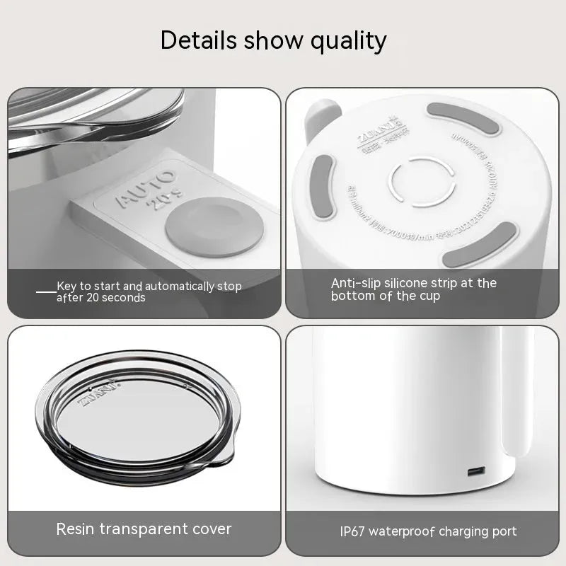 Portable Magnetic Automatic Mixing Coffee Cup - Bellarte Enchanté Portable Magnetic Automatic Mixing Coffee Cup