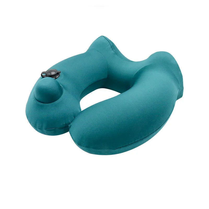 Portable Men And Women Travel Hooded Inflatable U-shaped Pillow - Bellarte Enchanté Portable Men And Women Travel Hooded Inflatable U-shaped Pillow