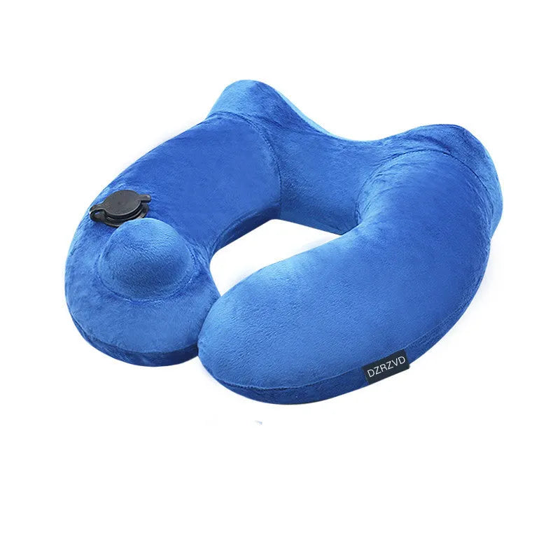 Portable Men And Women Travel Hooded Inflatable U-shaped Pillow - Bellarte Enchanté Portable Men And Women Travel Hooded Inflatable U-shaped Pillow