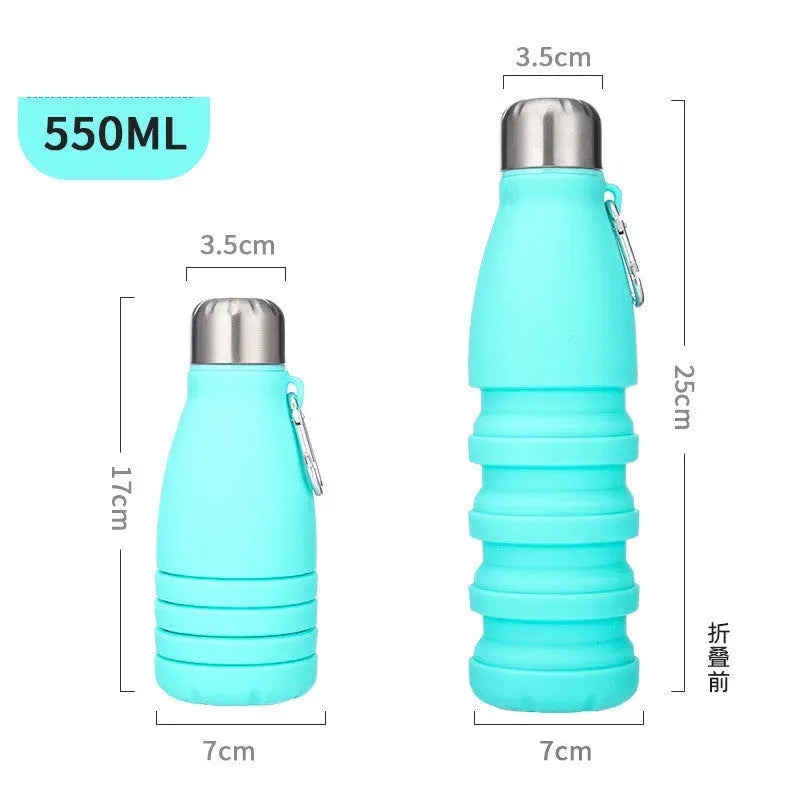 Portable Outdoor Sports Silicone Telescopic Folding Water Bottle - Bellarte Enchanté Portable Outdoor Sports Silicone Telescopic Folding Water Bottle