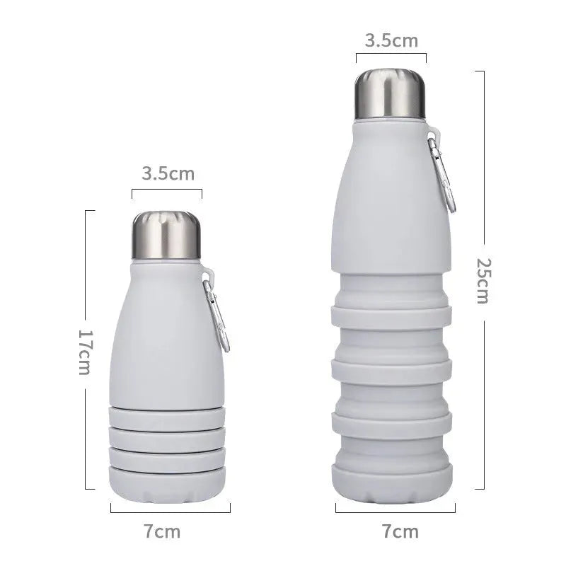 Portable Outdoor Sports Silicone Telescopic Folding Water Bottle - Bellarte Enchanté Portable Outdoor Sports Silicone Telescopic Folding Water Bottle