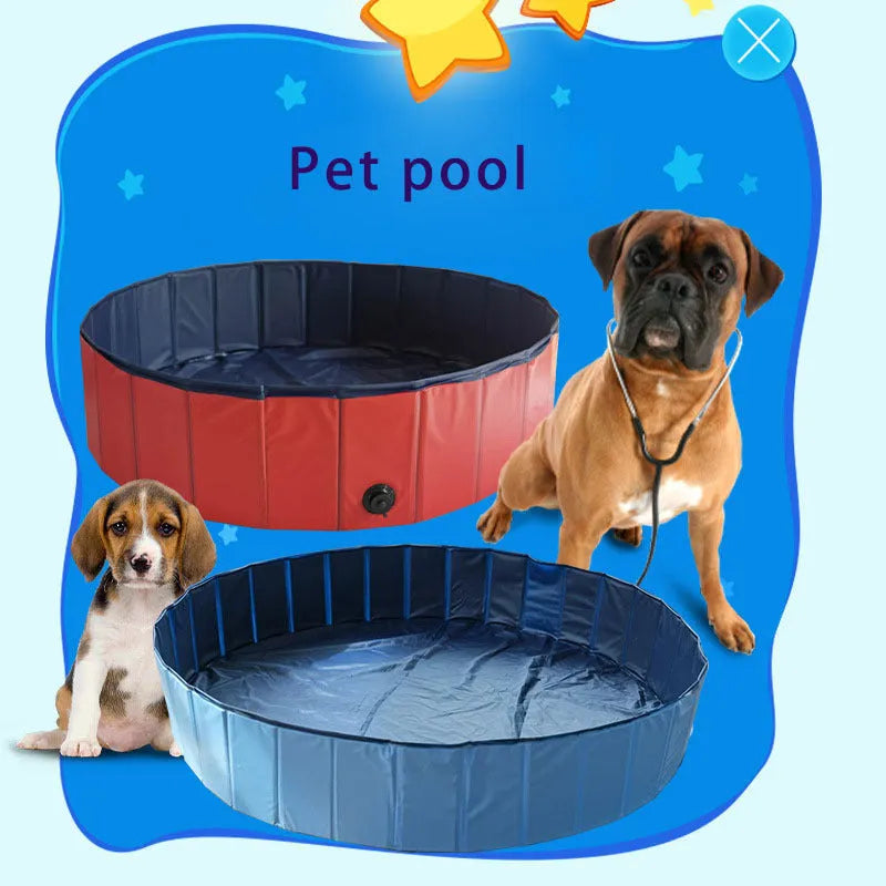 Portable Pet Pool Foldable Dog Cat Bathtub Pet Supplies Outdoor - Bellarte Enchanté Portable Pet Pool Foldable Dog Cat Bathtub Pet Supplies Outdoor