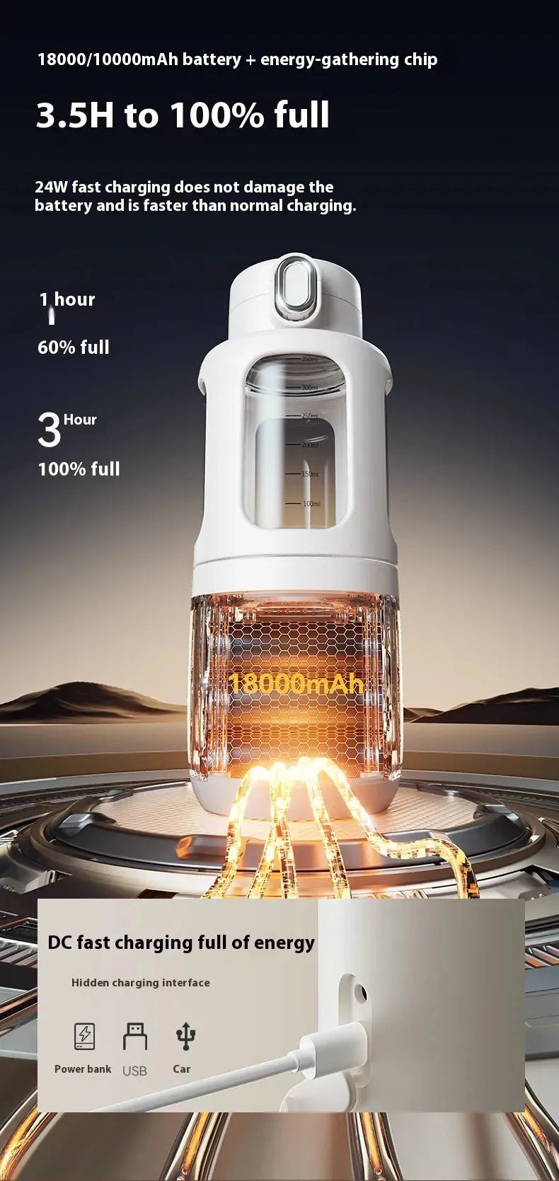 Portable Thermal Flask Milk Modulator Wireless Heating - Bellarte Enchanté Portable Thermal Flask Milk Modulator Wireless Heating
