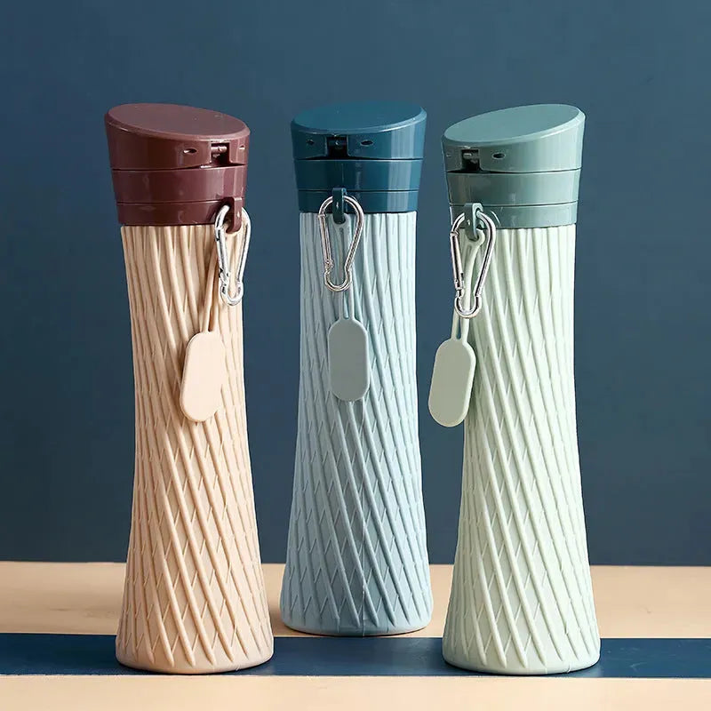 Portable Water Bottle Silicone Folded Water Cup Creative Shape SportsWater Cup Office Car Outdoor Cute Water Bottle Cup - Bellarte Enchanté Portable Water Bottle Silicone Folded Water Cup Creative Shape SportsWater Cup Office Car Outdoor Cute Water Bottle Cup