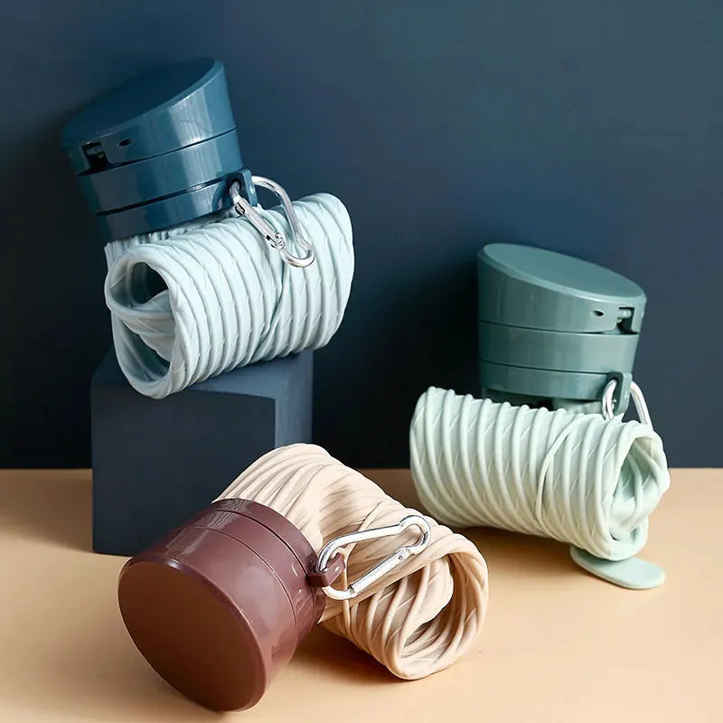 Portable Water Bottle Silicone Folded Water Cup Creative Shape SportsWater Cup Office Car Outdoor Cute Water Bottle Cup - Bellarte Enchanté Portable Water Bottle Silicone Folded Water Cup Creative Shape SportsWater Cup Office Car Outdoor Cute Water Bottle Cup