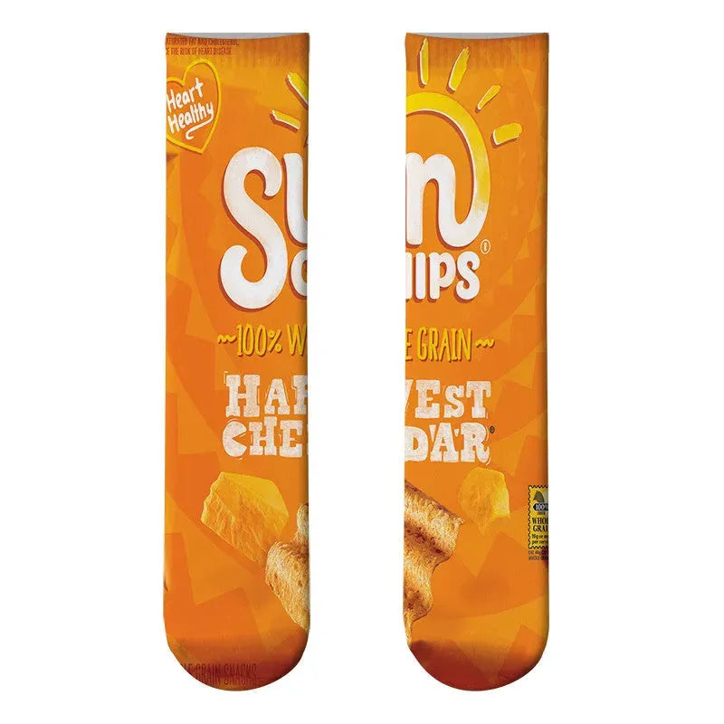 Potato Chips 3D Printed Socks Leshi Odd Zero Food Heat Transfer Stockings Printing Personality - Bellarte Enchanté Potato Chips 3D Printed Socks Leshi Odd Zero Food Heat Transfer Stockings Printing Personality