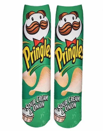 Potato Chips 3D Printed Socks Leshi Odd Zero Food Heat Transfer Stockings Printing Personality - Bellarte Enchanté Potato Chips 3D Printed Socks Leshi Odd Zero Food Heat Transfer Stockings Printing Personality