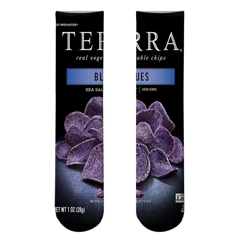 Potato Chips 3D Printed Socks Leshi Odd Zero Food Heat Transfer Stockings Printing Personality - Bellarte Enchanté Potato Chips 3D Printed Socks Leshi Odd Zero Food Heat Transfer Stockings Printing Personality