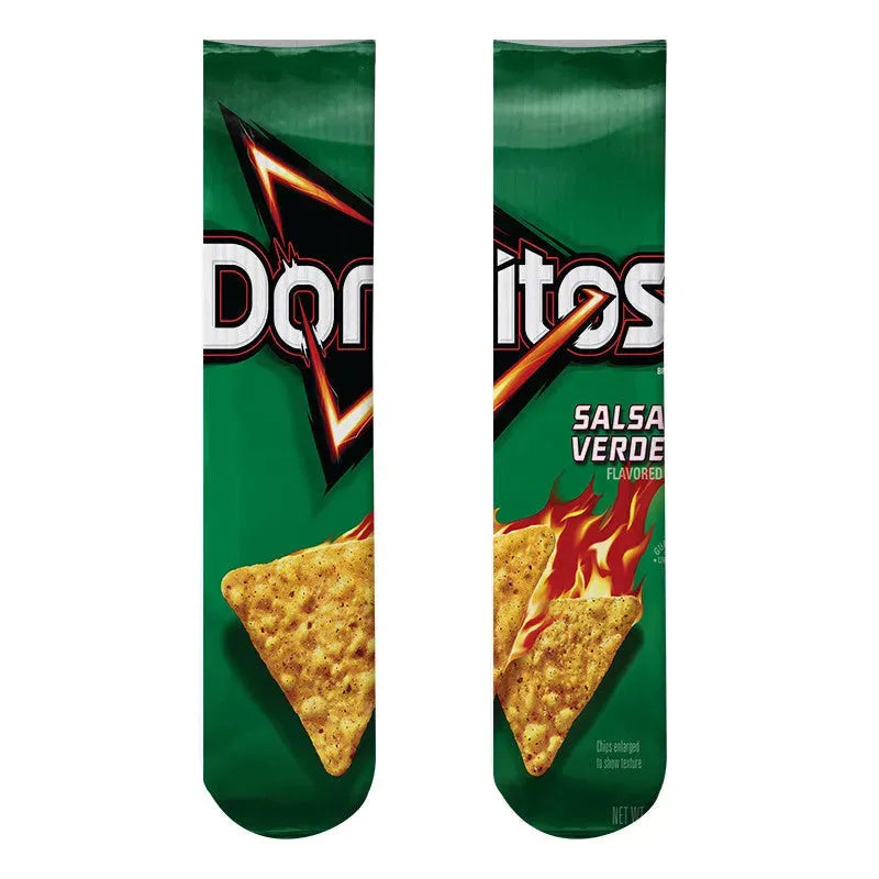 Potato Chips 3D Printed Socks Leshi Odd Zero Food Heat Transfer Stockings Printing Personality - Bellarte Enchanté Potato Chips 3D Printed Socks Leshi Odd Zero Food Heat Transfer Stockings Printing Personality