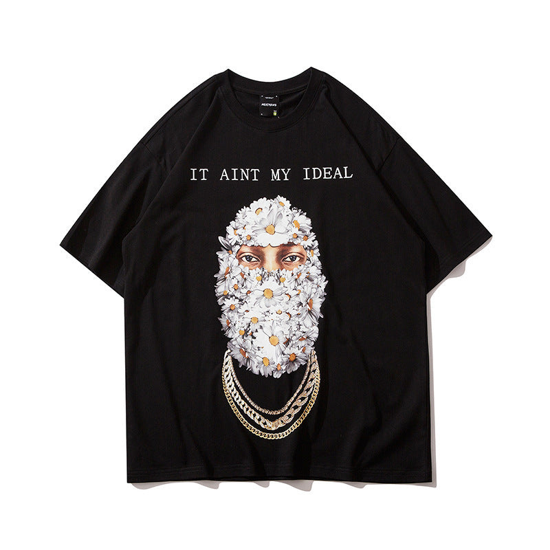 Printed Short-Sleeved T-Shirt Men And Women Loose - Bellarte Enchanté Printed Short-Sleeved T-Shirt Men And Women Loose