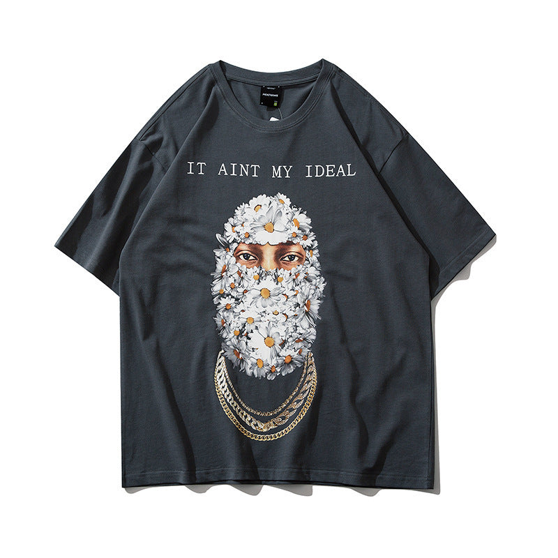 Printed Short-Sleeved T-Shirt Men And Women Loose - Bellarte Enchanté Printed Short-Sleeved T-Shirt Men And Women Loose