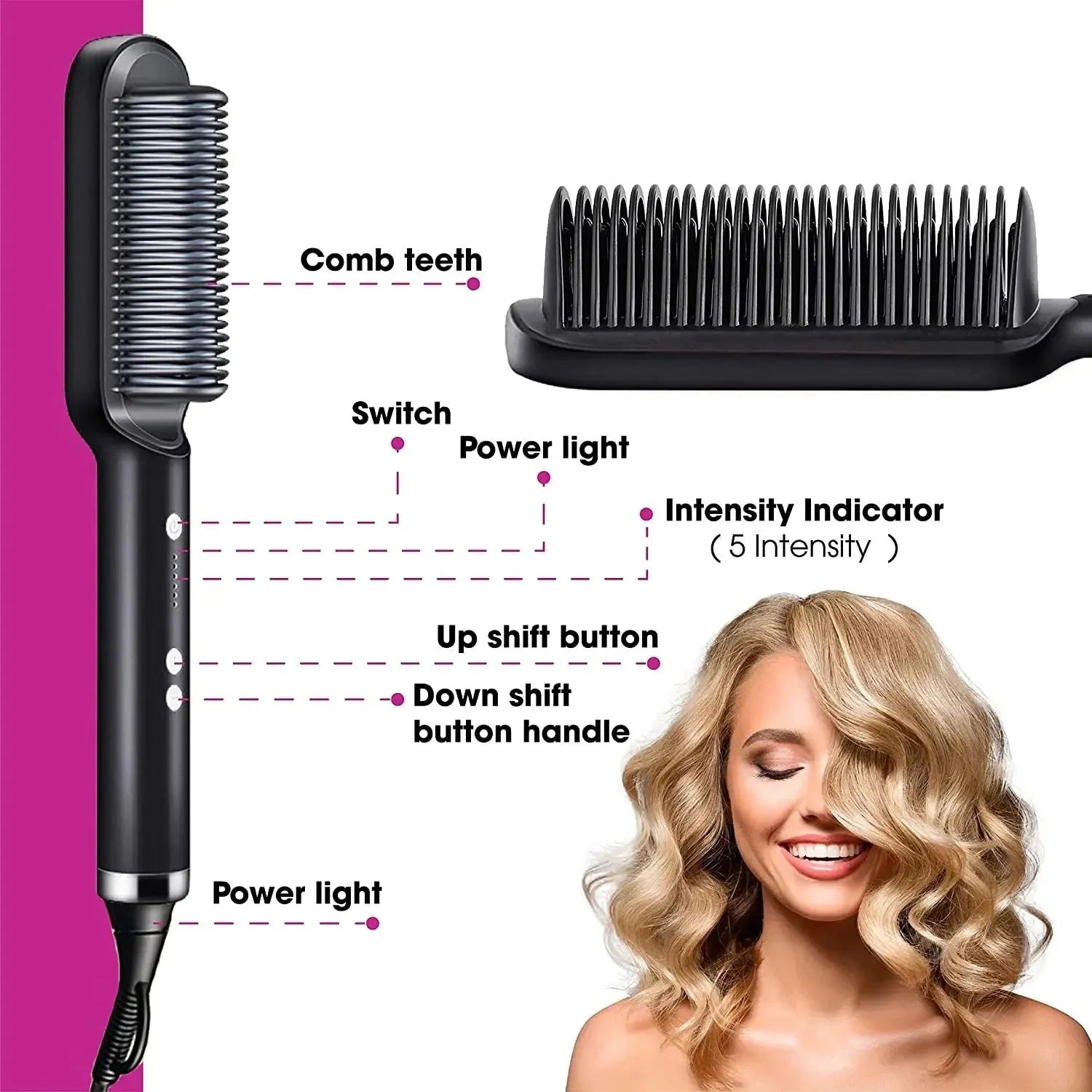 Professional Hair Straightener 3-1 - Bellarte Enchanté Professional Hair Straightener 3-1