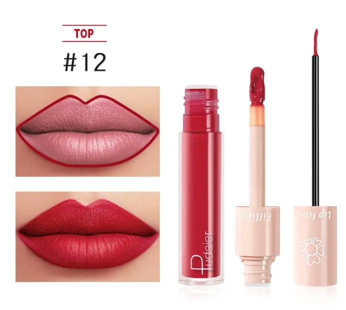 Pudaier Dual Lipstick Lip Gloss Liquid Lipstick - Bellarte Enchanté Pudaier Dual Lipstick Lip Gloss Liquid Lipstick
