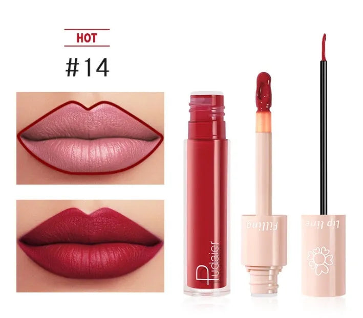 Pudaier Dual Lipstick Lip Gloss Liquid Lipstick - Bellarte Enchanté Pudaier Dual Lipstick Lip Gloss Liquid Lipstick